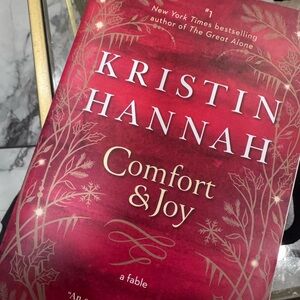 Kristin Hannah "Comfort & Joy" Hardcover Book - Red Cover